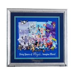 Disneyland 60 Years of Magic Diamond Celebration Framed Pin Set