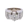 Image 1 : 18KT White Gold 4.16ctw Diamond Engagement Ring