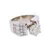 Image 2 : 18KT White Gold 4.16ctw Diamond Engagement Ring