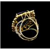 Image 3 : 14KT Yellow Gold 29.87 ctw Topaz and Ruby Ring