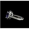 Image 3 : 5.03 ctw Tanzanite and Diamond Ring - 14KT White Gold