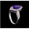 Image 4 : 14KT White Gold 2.13 ctw Tanzanite and Diamond Ring