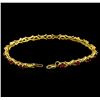 Image 3 : 10KT Yellow Gold 3.50 ctw Ruby and Diamond Bracelet