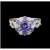 Image 2 : 14KT White Gold 1.85 ctw Tanzanite and Diamond Ring