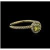 Image 1 : 0.78 ctw Yellow Diamond Ring - 14KT Yellow Gold