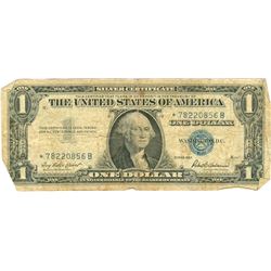 $1 VG+ Star Note Silver Certificate