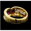 Image 3 : 1.21 ctw Ruby and Diamond Ring - 18KT Yellow Gold