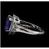 Image 3 : 2.93 ctw Tanzanite and Diamond Ring - 14KT White Gold