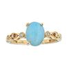 Image 1 : 1.84 ctw Opal and Diamond Ring - 14KT Yellow Gold