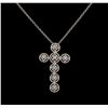 Image 1 : 0.28 ctw Diamond Pendant With Chain