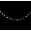 Image 2 : 63.43 ctw Sapphire and Diamond Necklace - 14KT White Gold