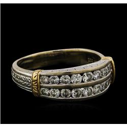 0.83 ctw Diamond Ring - 14KT White and Yellow Gold