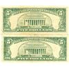 Image 2 : 1963 $5 VG/XF Red Seal Note Lot of 2