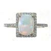 Image 1 : 1.34 ctw Opal and Diamond Ring - 14KT Yellow Gold