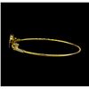 Image 2 : CZ Key Open Bangle Bracelet - Gold Plated