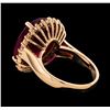 Image 3 : 11.51 ctw Ruby and Diamond Ring - 14KT Rose Gold