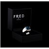 Image 1 : Fred of Paris Pain De Sucre Blue Topaz and Diamond Ring - 18KT White Gold