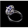 Image 3 : 3.04 ctw Tanzanite and Diamond Ring - 14KT White Gold