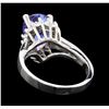 Image 3 : 3.07 ctw Tanzanite and Diamond Ring - 14KT White Gold