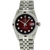 Image 1 : Rolex Stainless Steel 1.00 ctw Diamond and Ruby DateJust Men's Watch