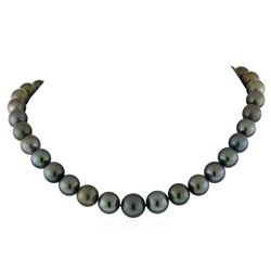 Tahitian Cultured Pearl Necklace With Diamond Clasp