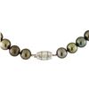 Image 2 : Tahitian Cultured Pearl Necklace With Diamond Clasp