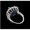 Image 3 : 7.13 ctw Tanzanite and Diamond Ring - 14KT White Gold