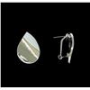 Image 2 : Concave Earrings - Rhodium Plated