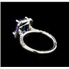 Image 3 : 2.45 ctw Tanzanite and Diamond Ring - 14KT White Gold