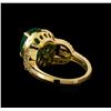 Image 3 : 14KT Yellow Gold 2.84 ctw Emerald and Diamond Ring