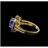 Image 3 : 2.08 ctw Sapphire and Diamond Ring - 14KT Yellow Gold