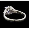 Image 3 : 0.74 ctw Sapphire and Diamond Ring - Platinum