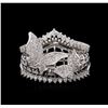 Image 2 : 0.91 ctw Diamond Ring - 14KT White Gold