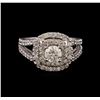 Image 2 : 14KT White Gold 1.11 ctw Diamond Ring