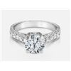 Image 1 : Cubic Zirconia and Diamond Ring - 14KT White Gold