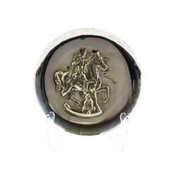 Salvador Dali Sterling Silver Plate 1971 Unicorn Dyonisiaque