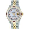 Image 1 : Rolex Two-Tone Ruby Channel Set Diamond DateJust Ladies Watch