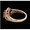 Image 3 : 0.69 ctw Morganite and Diamond Ring - 14KT Rose Gold