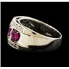 Image 3 : 1.50 ctw Ruby and Diamond Ring - Platinum