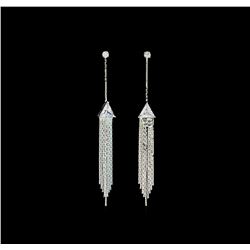 Clear Crystal Earrings - Rhodium Plated