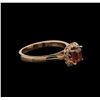 Image 1 : 0.78 ctw Pink Tourmaline and Diamond Ring - 14KT Rose Gold