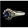 Image 1 : 1.34 ctw Sapphire and Diamond Ring - Platinum