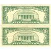 Image 2 : 1963 $5 VG/XF Red Seal Note Lot of 2