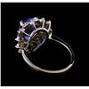 Image 3 : 3.42 ctw Tanzanite and Diamond Ring - 14KT White Gold