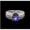 Image 2 : 14KT White Gold 2.48 ctw Tanzanite and Diamond Ring