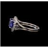 Image 3 : 33.9 ctw Tanzanite and Diamond Ring - 14KT White Gold