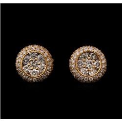 1.00 ctw Diamond Earrings - 14KT Rose Gold