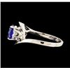 Image 3 : 1.49 ctw Sapphire and Diamond Ring - 14KT White Gold