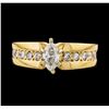 Image 2 : 0.40 ctw Diamond Ring - 18KT Yellow Gold