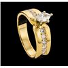 Image 4 : 0.40 ctw Diamond Ring - 18KT Yellow Gold